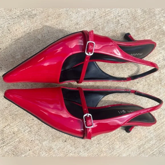 NWOT Steve Madden. 7.5 Krystall Slingback Kitten-Heel Pumps - Picture 11 of 15